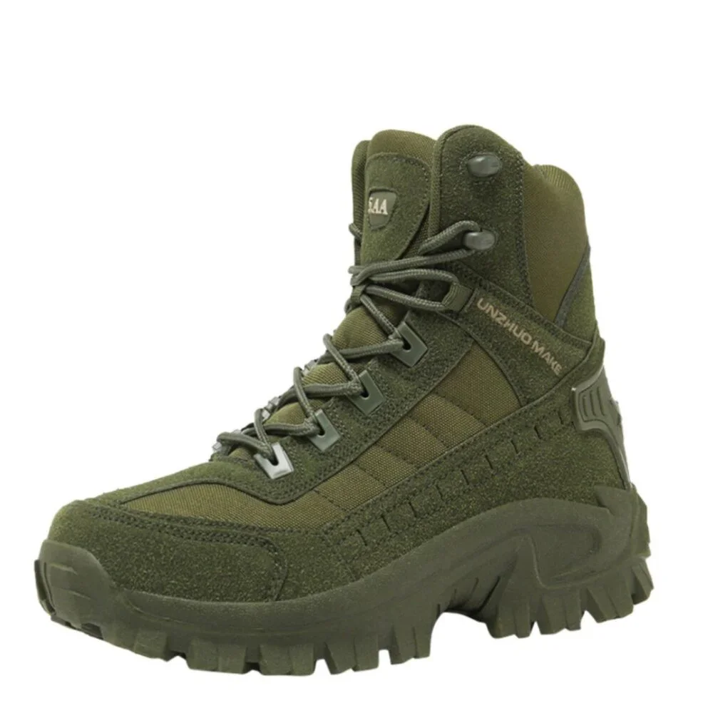 Mens Green US 9.5-11 Military Army Combat Boots High-Top Tactical Outdoor Patrol
